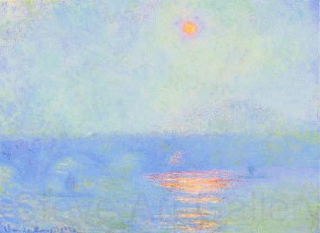 Claude Monet Waterloo Bridge, Effect of Sunlight in the Fog France oil painting art